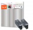 318702 - Peach Doppelpack Tintenpatronen schwarz kompatibel zu Canon, Xerox, Apple BJI-201BK, 0946A001