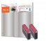 318703 - Peach Doppelpack Tintenpatronen magenta kompatibel zu Canon, Xerox, Apple BJI-201M*2, 0948A002